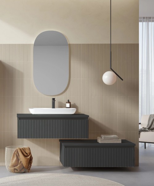 МЕБЕЛ ЗА БАНЯ ДОЛЕН ШКАФ LENTIA 80 CM MATT ANTHRACITE PVC ФОЛИО ORKA