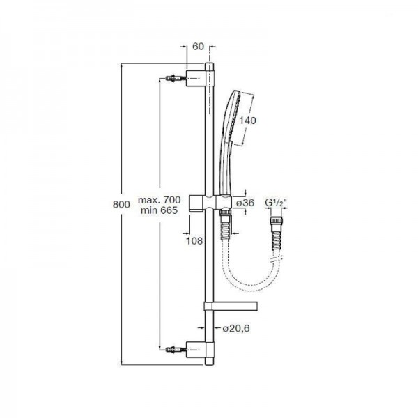 ДУШ КОМПЛЕКТ PLENUM ROCA