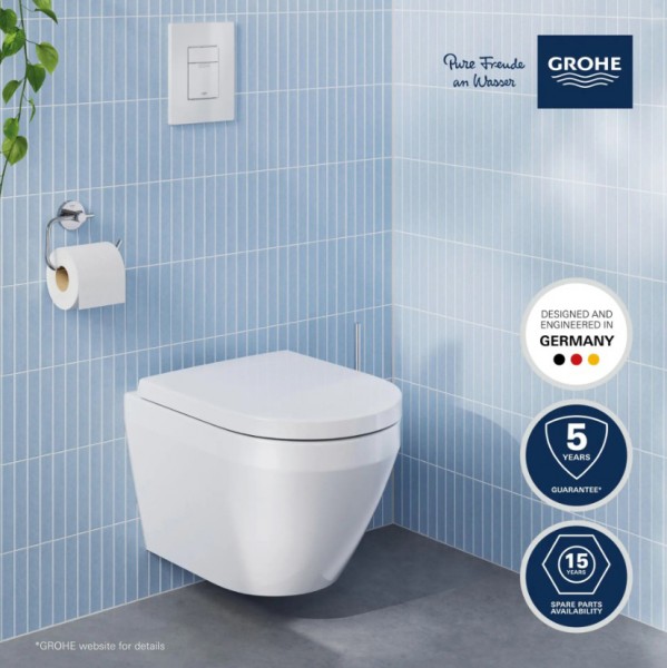 КОМПЛЕКТ EURO CERAMIC TRIPLE VORTEX ОКАЧЕНА ТОАЛЕТНА ЧИНИЯ И СТРУКТУРА ЗА ВГРАЖДАНЕ RAPID SL 3 В 1 136862SH00 GROHE