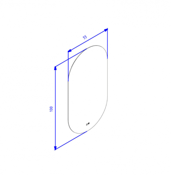 ОГЛЕДАЛО LENTIA LED SENSOR 55/100 CM ORKA
