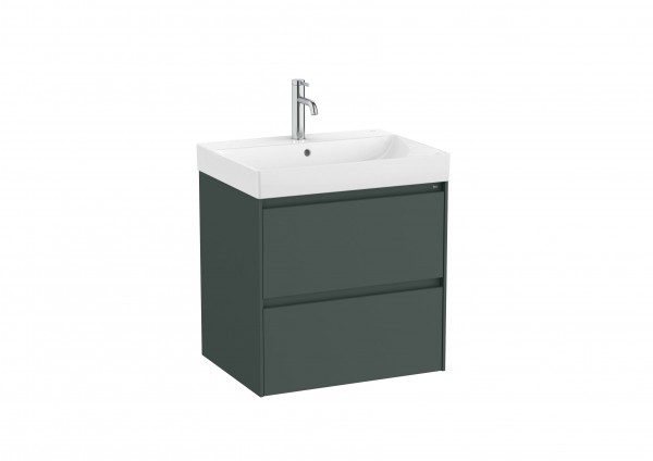 МЕБЕЛ ЗА БАНЯ ONA С ДВЕ ЧЕКМЕДЖЕТА И МИВКА 60СМ A851688513 GREEN M ROCA