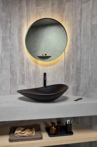 УМИВАЛНИК ЗА ВЪРХУ ПЛОТ RUY OHTAKE BLACK MATT 625/385 ММ A327A1P080 ROCA