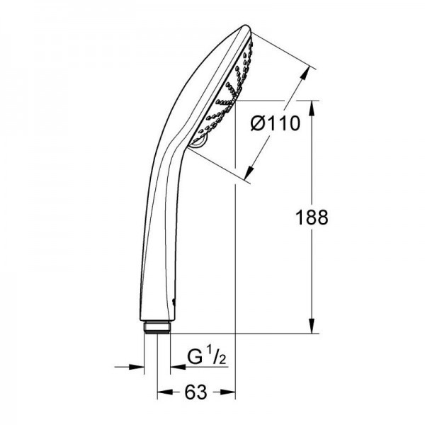 РЪЧЕН ДУШ PRO EUPHORIA 110 3 СТРУИ 27239001 GROHE