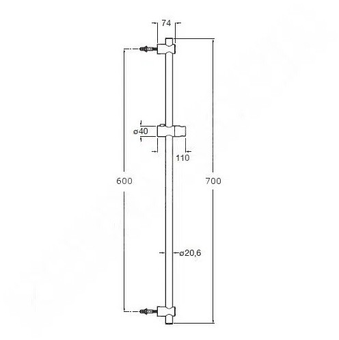 ТРЪБНО ОКАЧВАНЕ STELLA 700 ММ A5B0205C00 ROCA