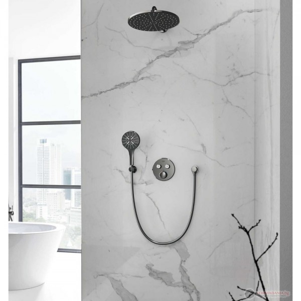 РЪЧЕН ДУШ С 3 СТРУИ RAINSHOWER SMARTACTIVE 130 BRUSHED HARD GRAPHITE 26574AL0 GROHE