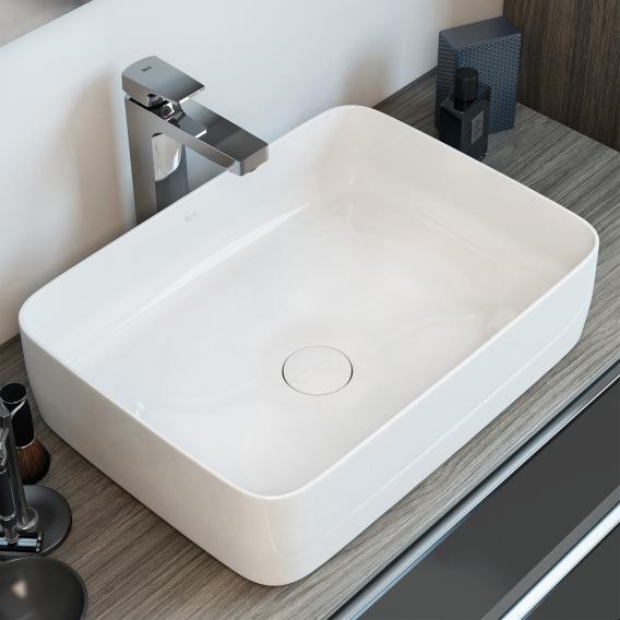 УМИВАЛНИК ЗА ВЪРХУ ПЛОТ INSPIRA SQUARE БЯЛ 500/370 MM A327530000 ROCA