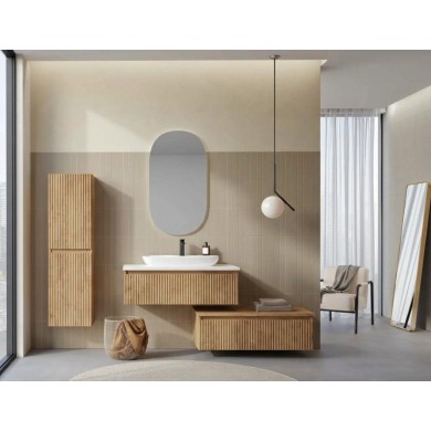 МЕБЕЛ ЗА БАНЯ ДОЛЕН ШКАФ LENTIA 80 CM OAK PVC ФОЛИО ORKA