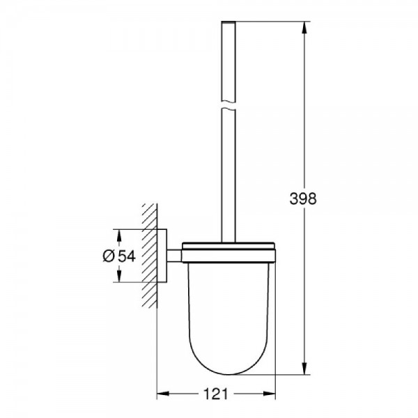 ПОСТАВКА ЗА ТОАЛЕТНА ЧЕТКА ESSENTIALS BRUSHED COOL SUNRISE 40374GN1 GROHE
