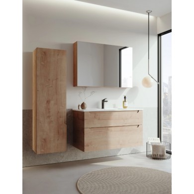 МЕБЕЛ ЗА БАНЯ MESSINA 85 CM ШКАФ МИВКА ШКАФ-ОГЛЕДАЛО BURLINGTON OAK ORKA
