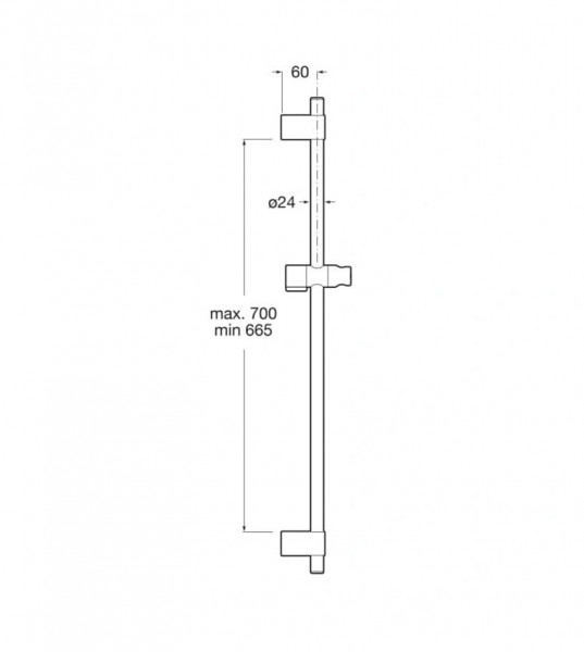 ТРЪБНО ОКАЧВАНЕ SENSUM 800 MM ЧЕРЕН МАТ A5B0405NB0 ROCA