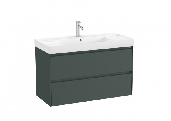 МЕБЕЛ ЗА БАНЯ ONA С ДВЕ ЧЕКМЕДЖЕТА И МИВКА 100 СМ A851693513 HIGHLAND GREEN ROCA