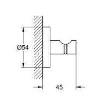 ЗАКАЧАЛКА ЗА ХАВЛИЯ ESSENTIALS MATTE BLACK 1024602430 GROHE