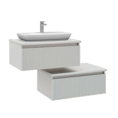 МЕБЕЛ ЗА БАНЯ ДОЛЕН ШКАФ LENTIA 80 CM MATT CASHMERE PVC ФОЛИО ORKA