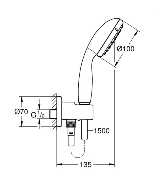  ДУШ ГАРНИТУРА TEMPESTA 100 26406001 GROHE