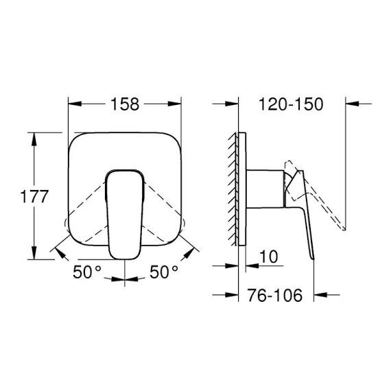 КОМПЛЕКТ САНИТАРЕН ДУШ CUBEO GROHE