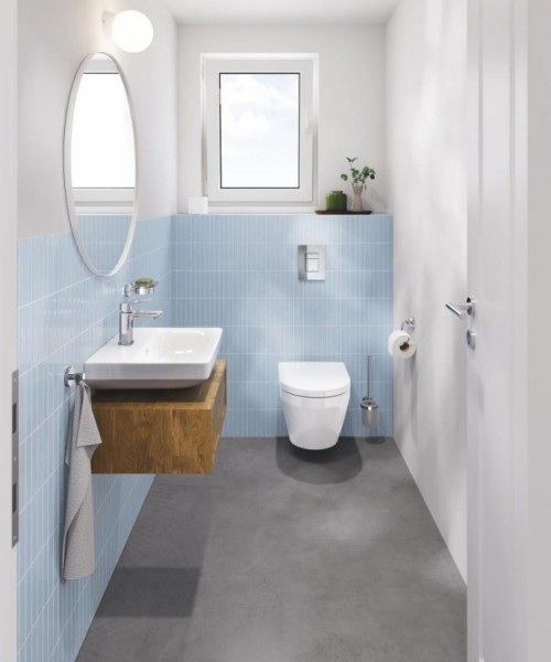 КОМПЛЕКТ EURO CERAMIC TRIPLE VORTEX ОКАЧЕНА ТОАЛЕТНА ЧИНИЯ И СТРУКТУРА ЗА ВГРАЖДАНЕ RAPID SL 3 В 1 136862SH00 GROHE
